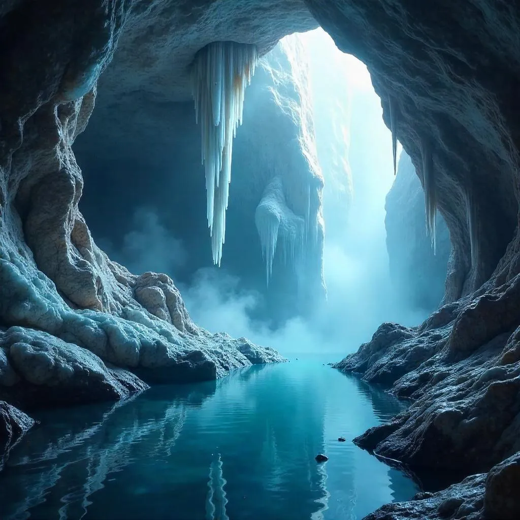Mist in a Crystal Cave — Photoreal