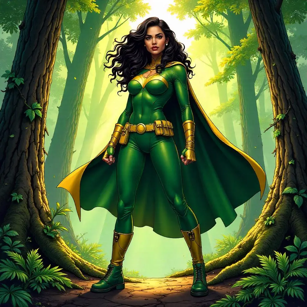 Latina Forest Heroine: Comic Book Confidence