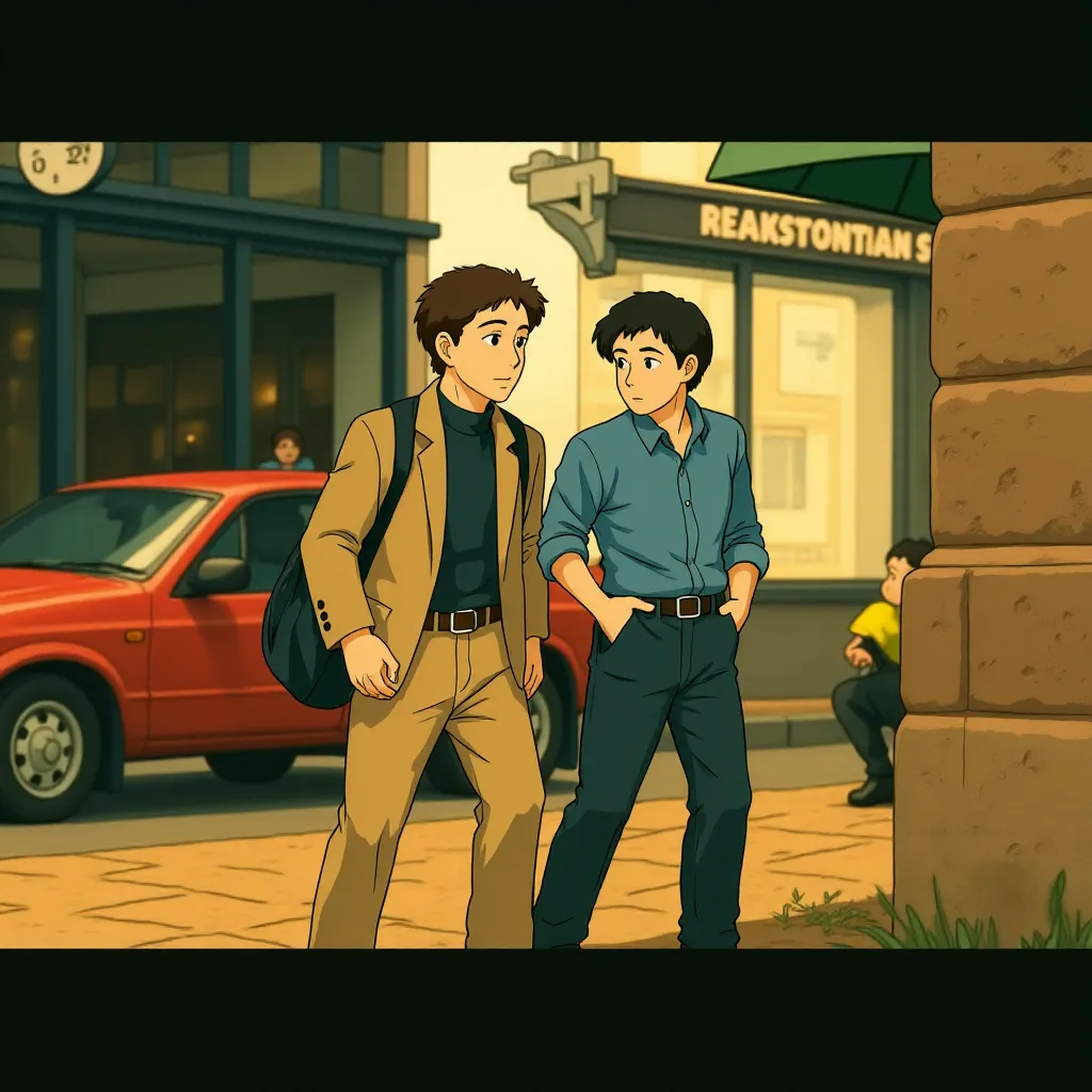 Stanley Tucci and Mark Ruffalo in Spotlight (2015) - Anime style