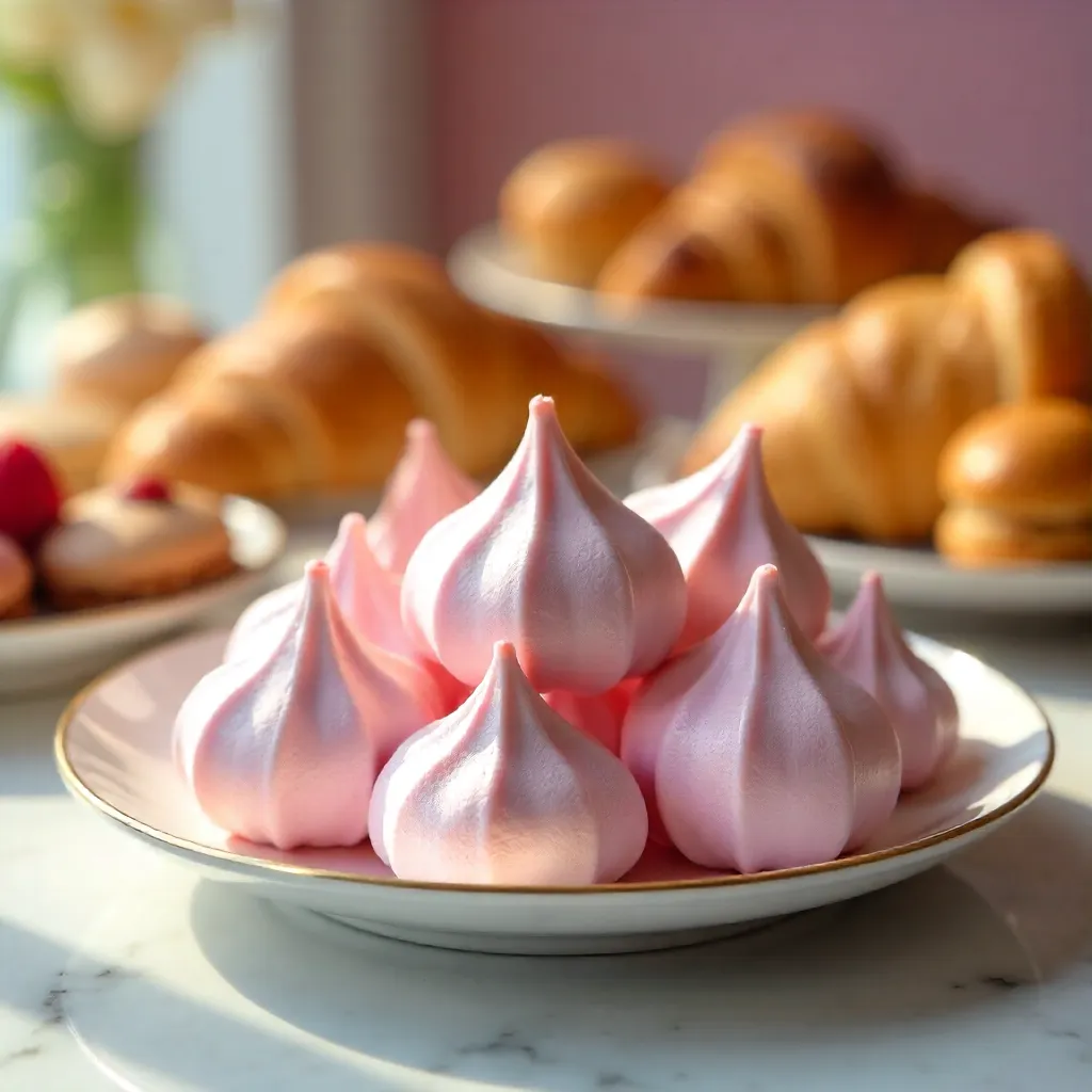 Pink Meringue Dream Among Pastries