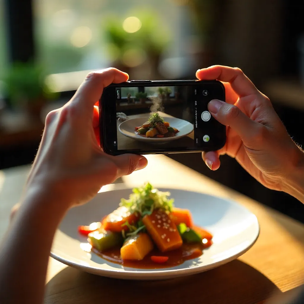 Smartphone Shot of an Exquisite Asian Plate