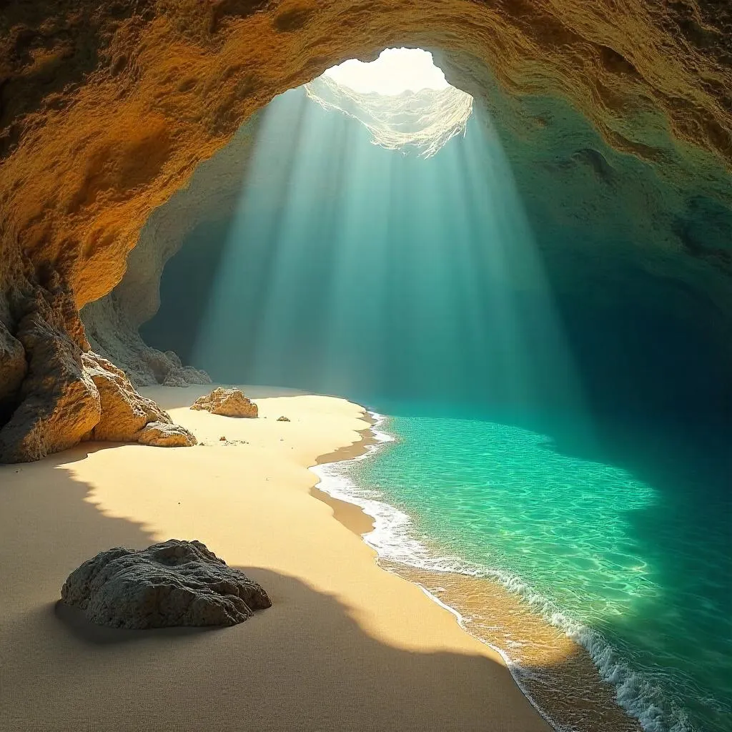 Desert Dunes Inside an Underwater Cave