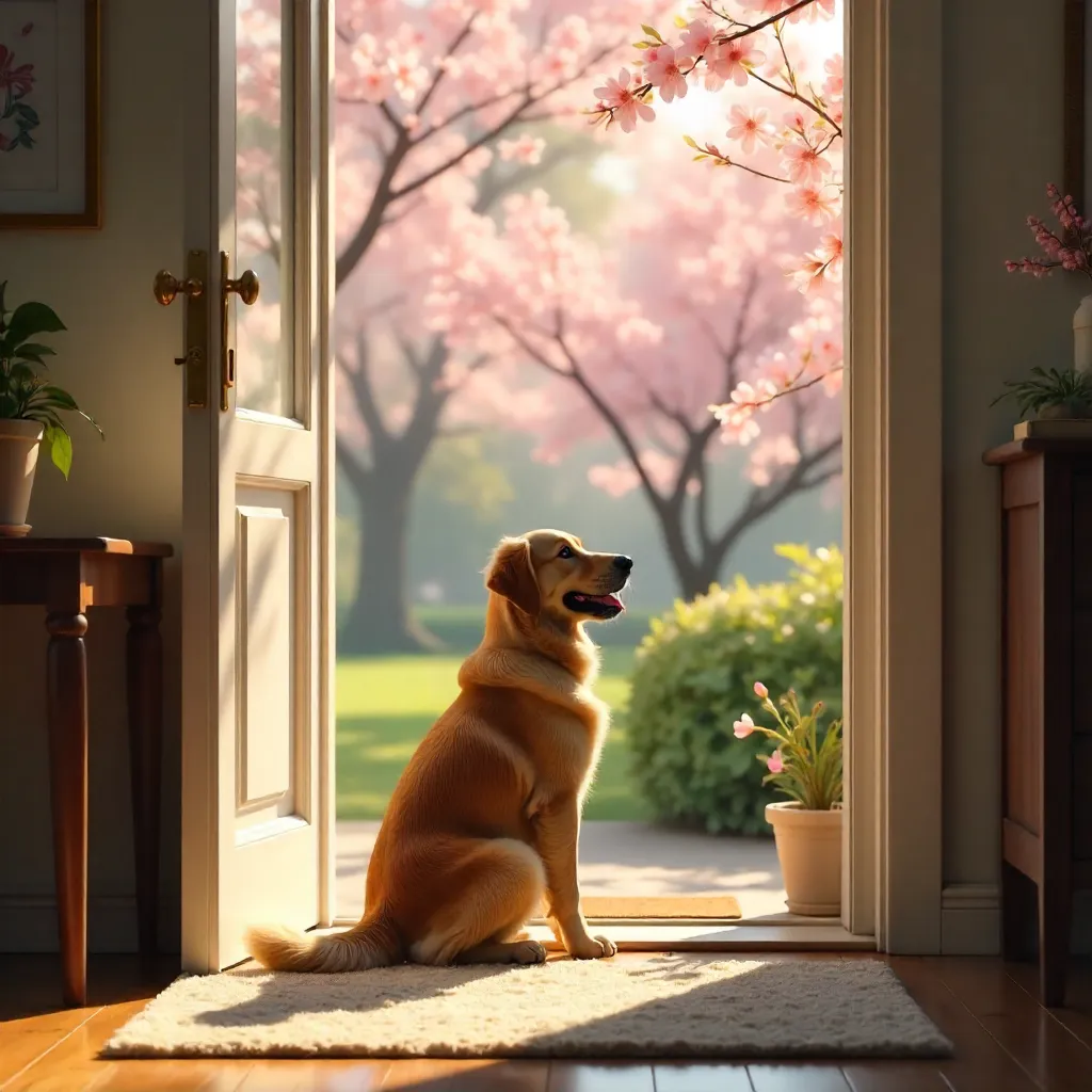 Waiting at the Door as Blossoms Bloom