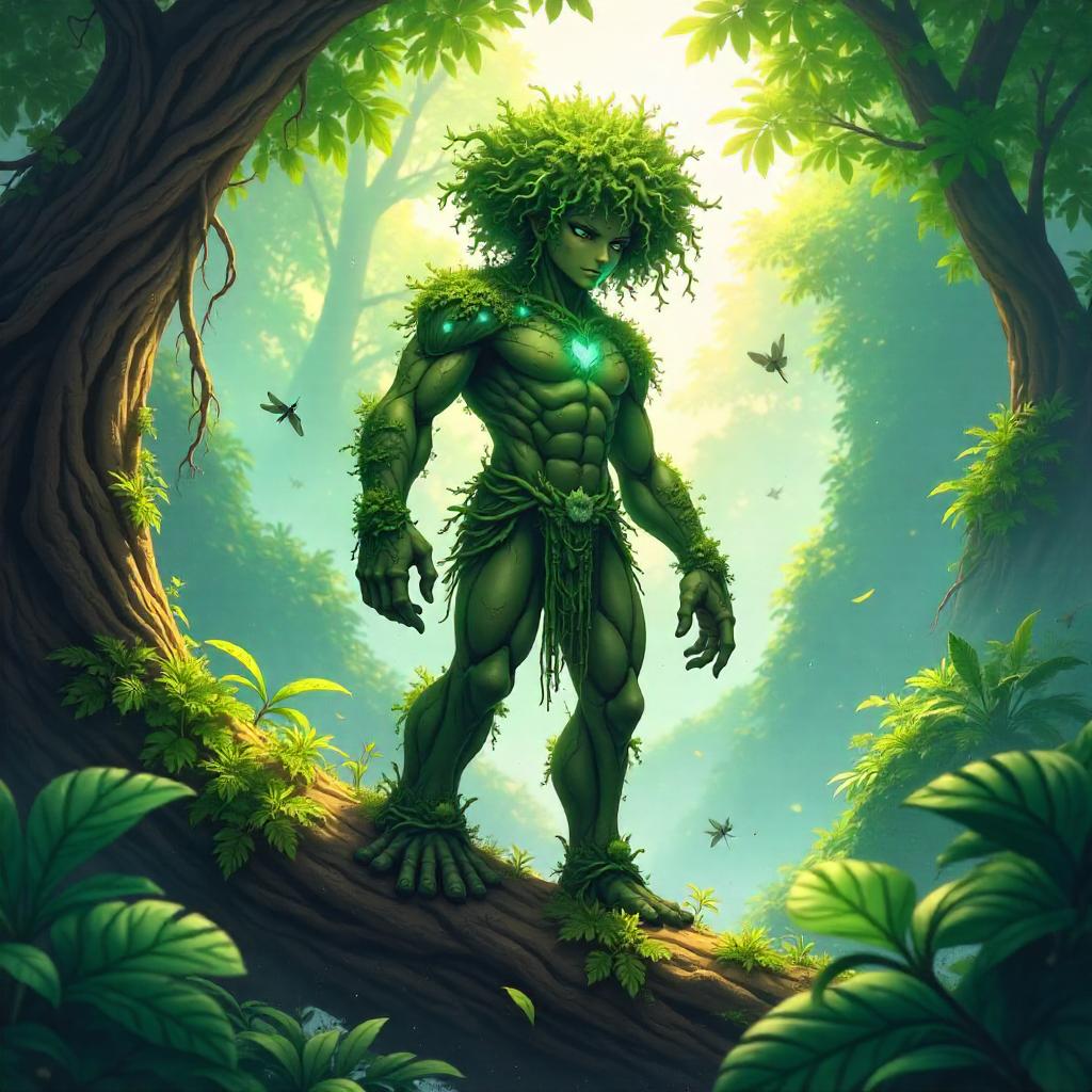 Earth Elemental in the Jungle Canopy (Anime)