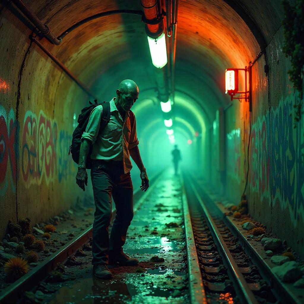 Photoreal Zombie in an Underground City