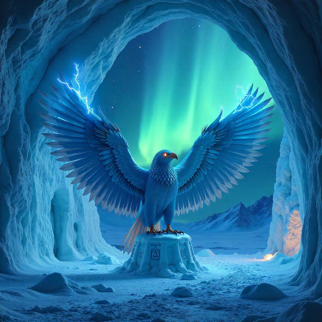 Thunderbird in a Translucent Igloo - 3D Render