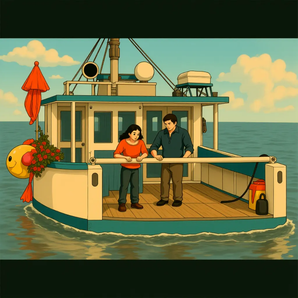 Casey Affleck, Kyle Chandler, and Ivy O'Brien in Manchester by the Sea (2016) - Anime style