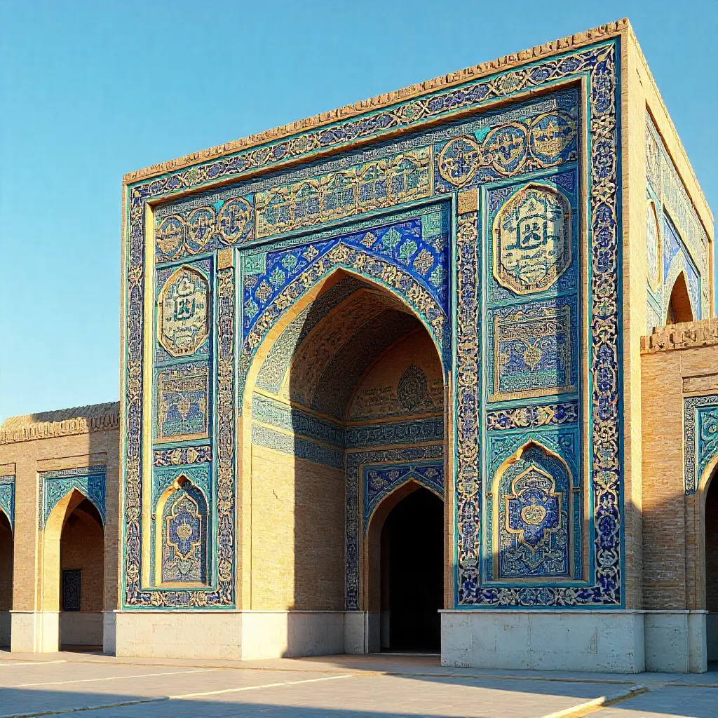 Timurid Mosaic Tiles on Samarkand Mausoleum