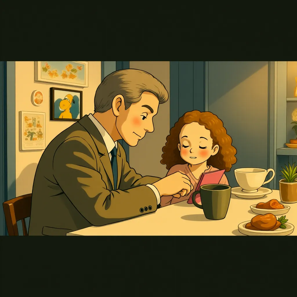Robert De Niro and JoJo Kushner in The Intern (2015) - Anime style