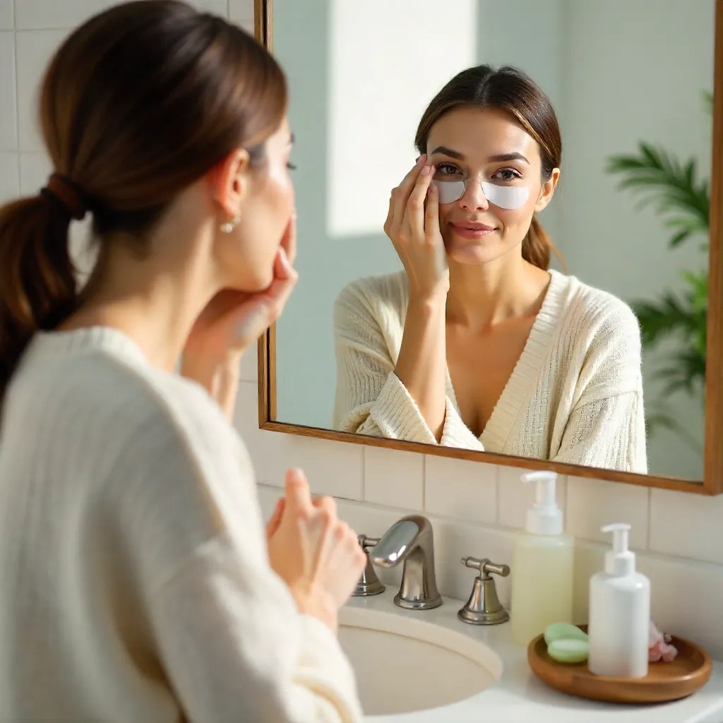 Soft Focus Skincare Routine in White Sweater
