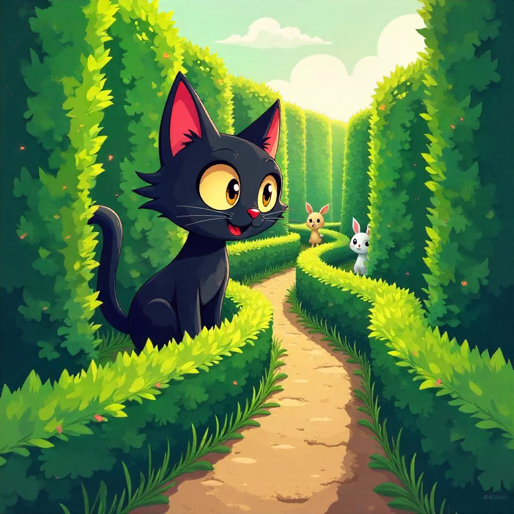 Shapeshifter in a Playful Hedge Maze