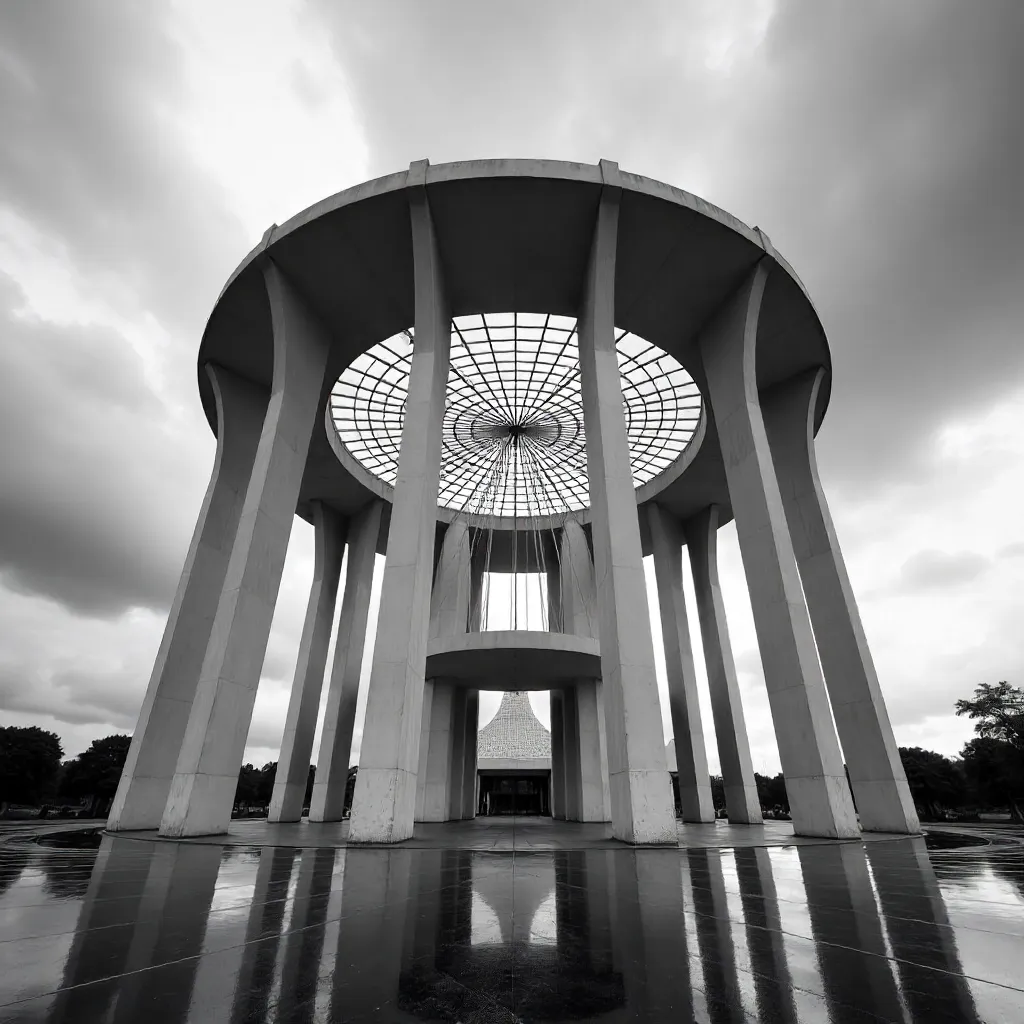 Monochrome Majesty: Brasília Cathedral
