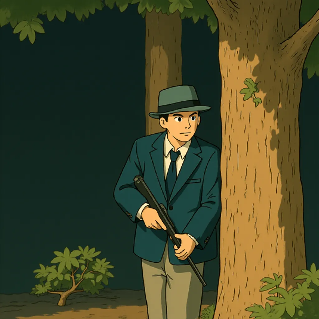Christian Bale in Public Enemies (2009) - Anime style