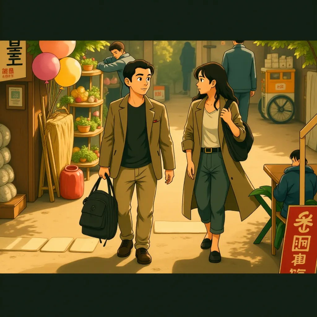 Charlize Theron and Chiwetel Ejiofor in The Old Guard 2 (2025) - Ghibli style