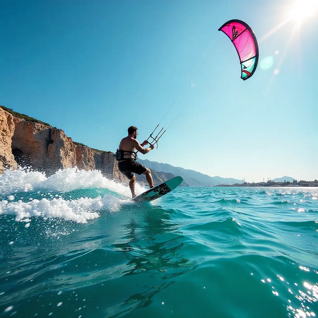 Kitesurfing Thrill on Antalya's Turquoise Waters