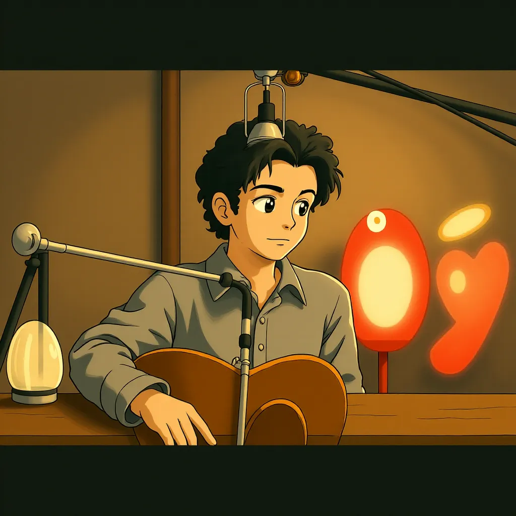 Timothée Chalamet in A Complete Unknown (2024) - Anime style