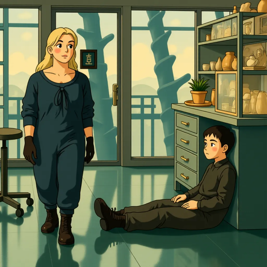 Matt Einhorn and Florence Pugh in Thunderbolts* (2025) - Ghibli style