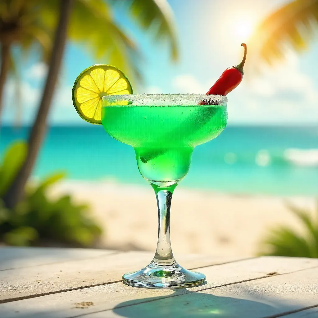 Vibrant Tropical Margarita by the Sunny Sea