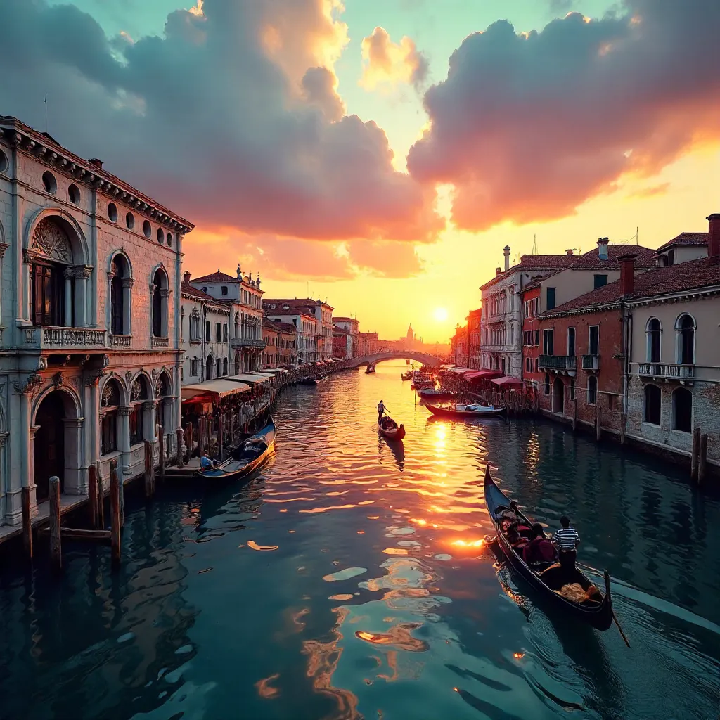 Golden Hour on Venice's Grand Canal