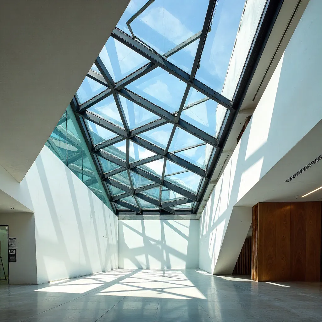Geometric Skylight Detail in Modern Architecture