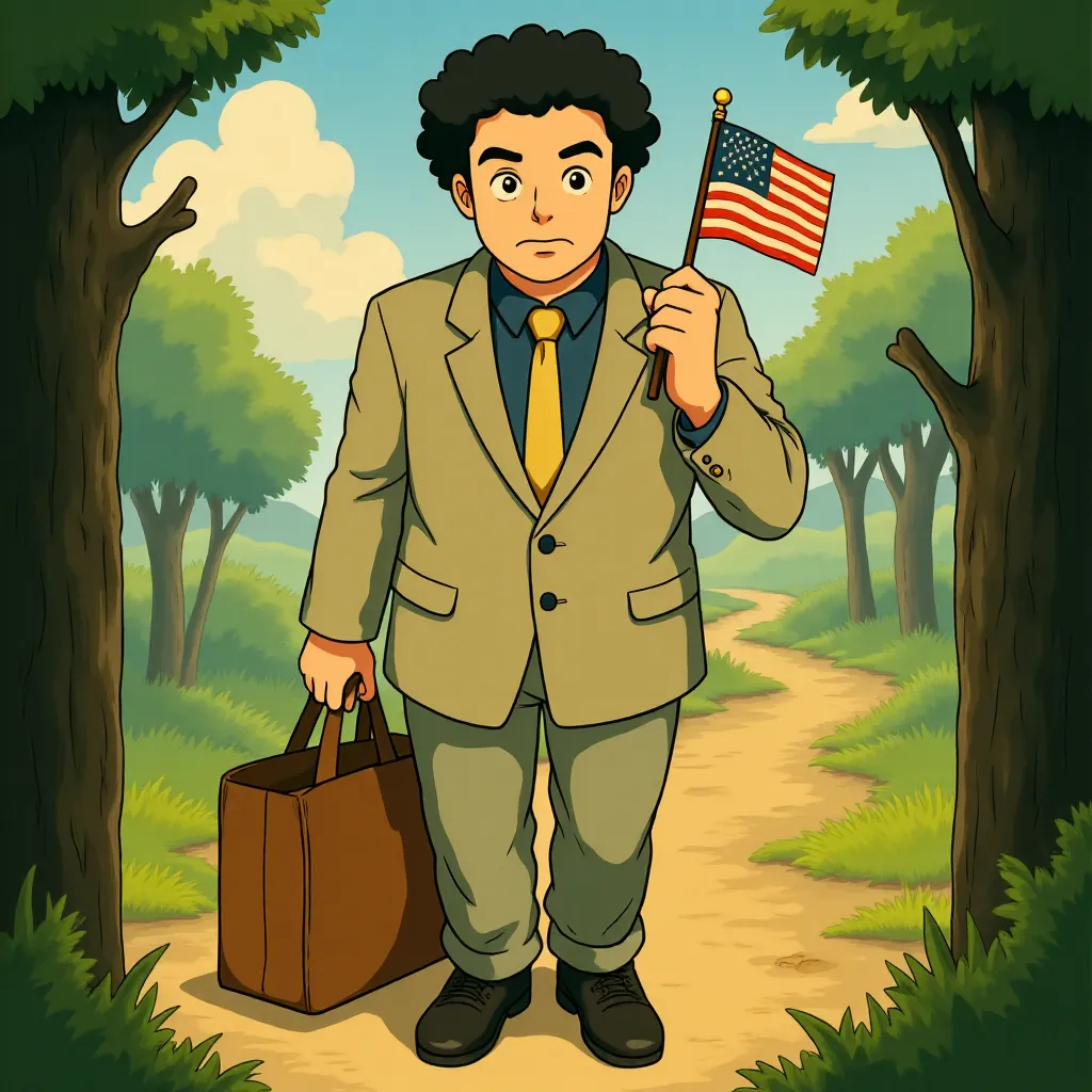 Sacha Baron Cohen in Borat (2006) - Anime style