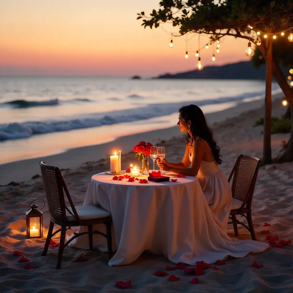 Beachside Candlelit Proposal Dinner