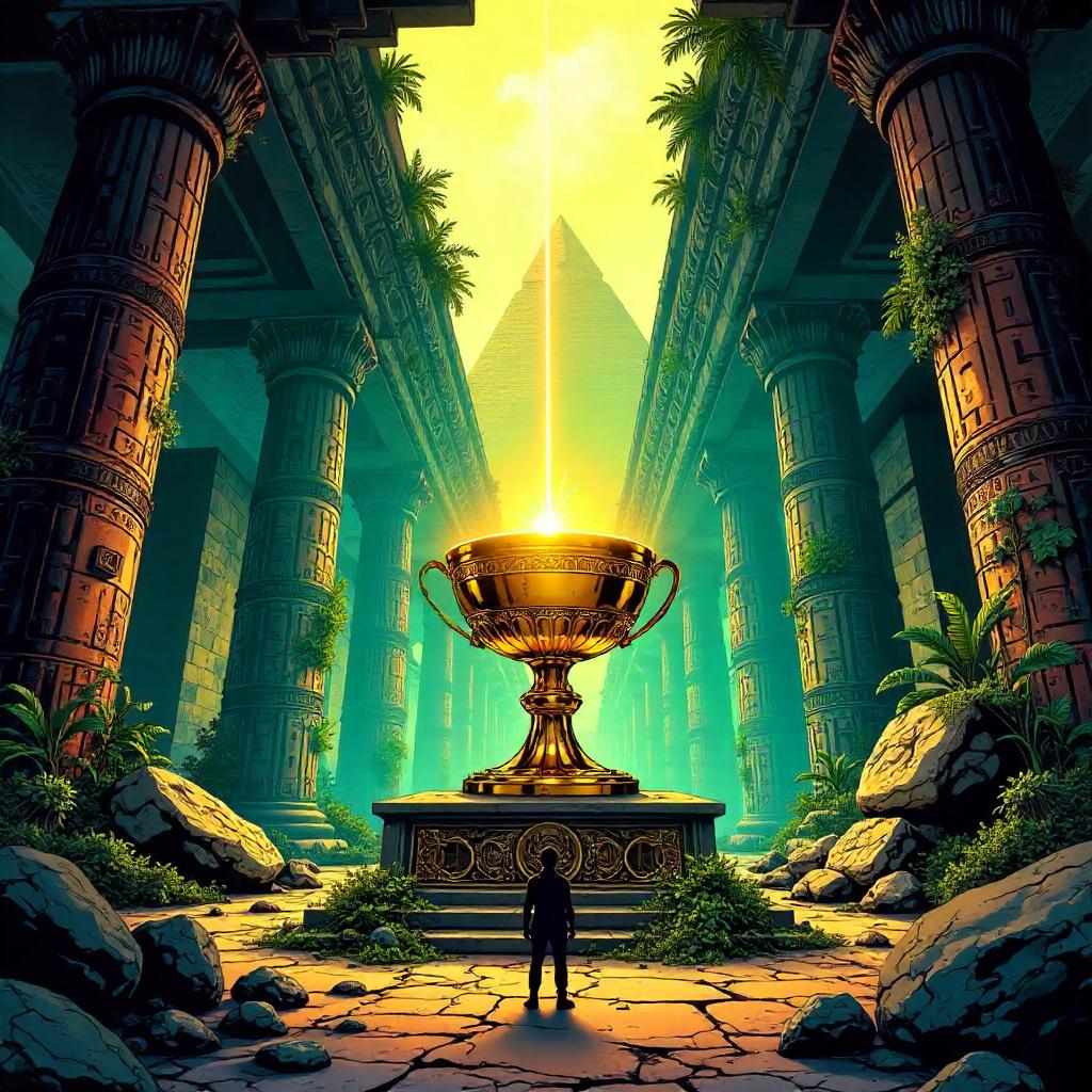 Golden Chalice in a Lost City: Comic Book Quest