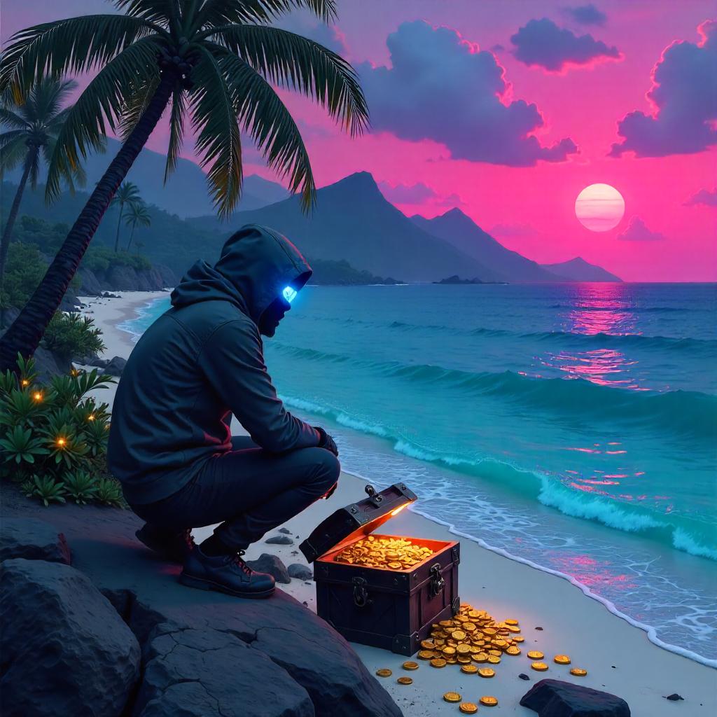 Neon Thief on the Tropical Island
