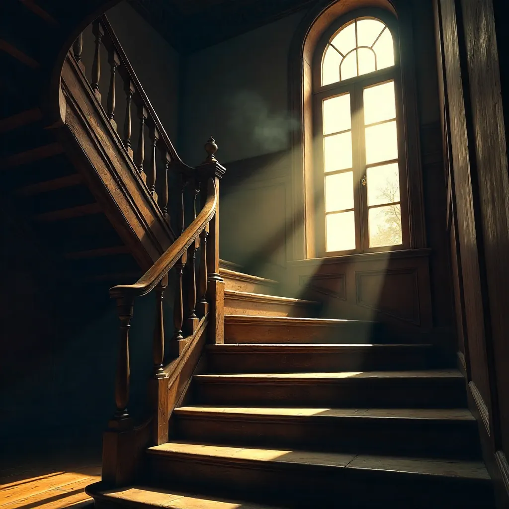 Dramatic Light on a Vintage Staircase