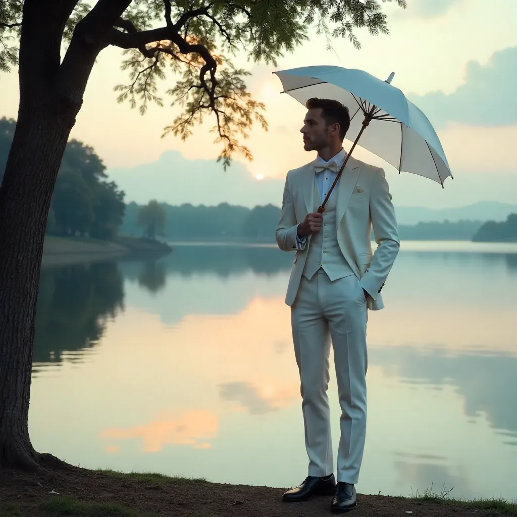 White-Tie Elegance by the Lakeside