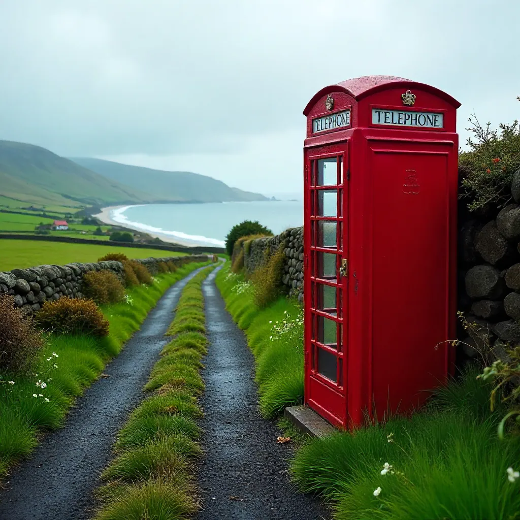 Red Telephone Box in Greenery, Avoch, Scotland