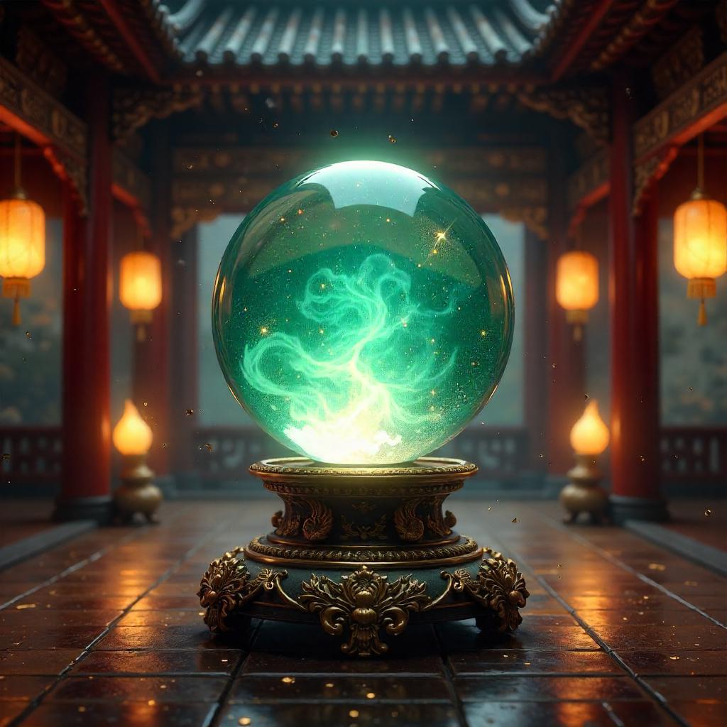 Soul Gem in a Pagoda: A Photorealistic Shrine