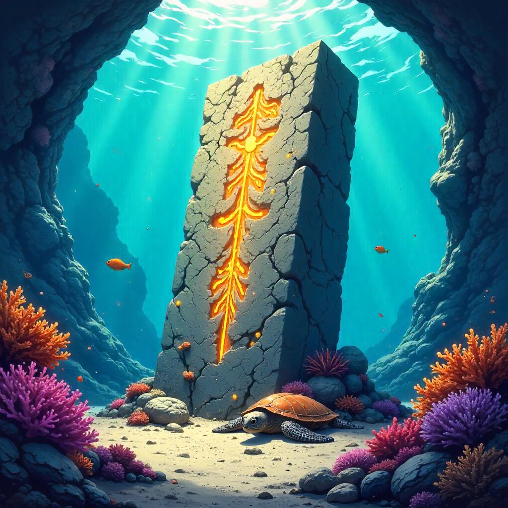 Runic Stone Beneath the Coral Reef (Anime)