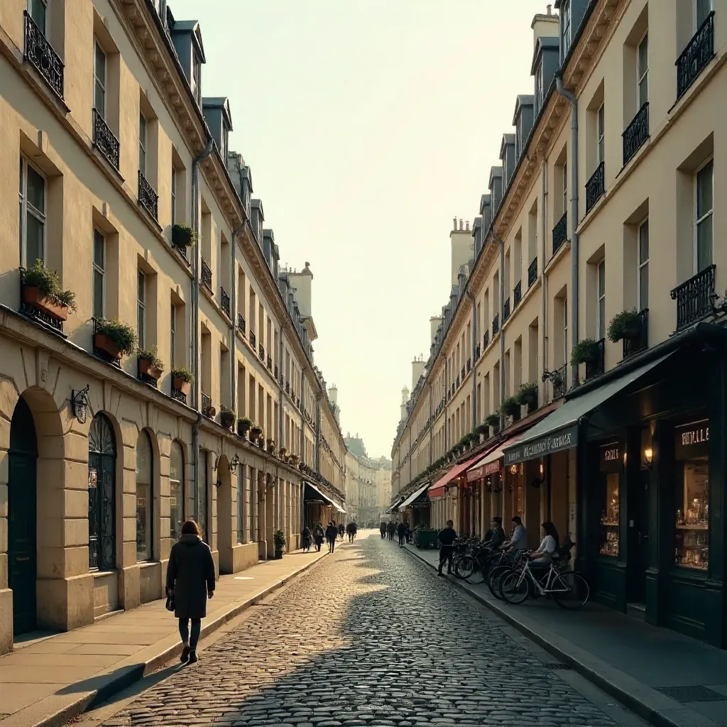 Early Morning Light on Parisian Haussmann Facades
