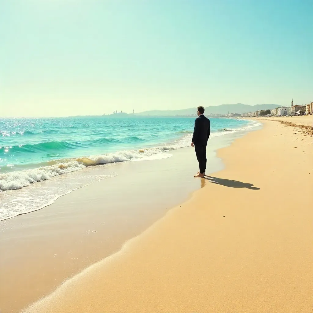 Long Shadow on Rabat Beach