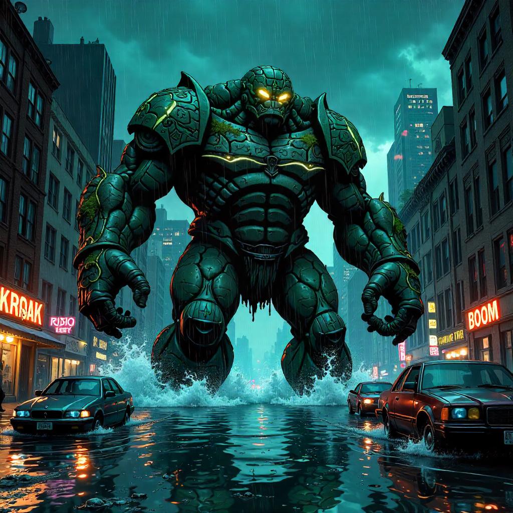 Golem of the Flooded City: Comic Splash