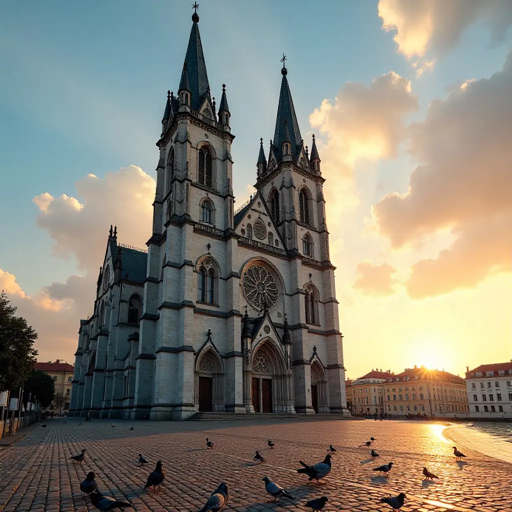 Intricate Gothic Revival Cathedral of Novi Sad