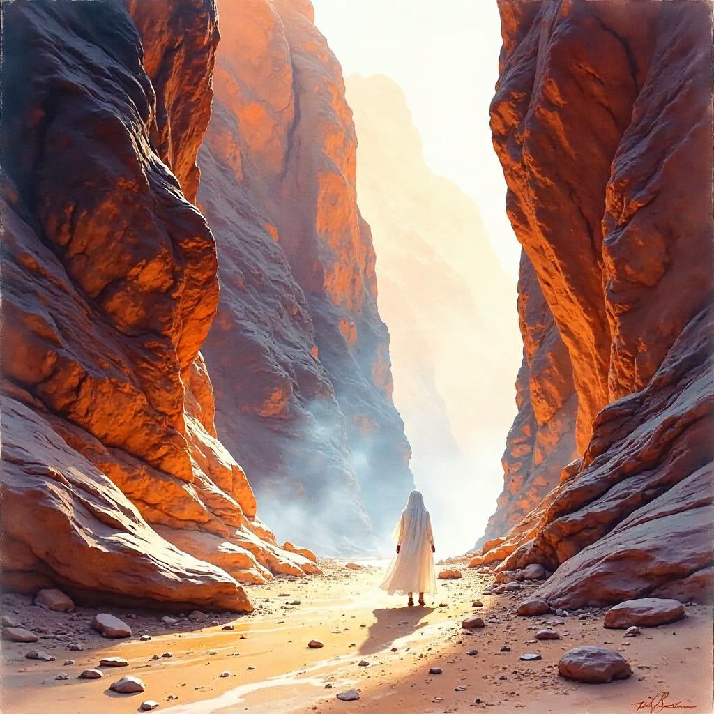 Specter in a Watercolor Canyon