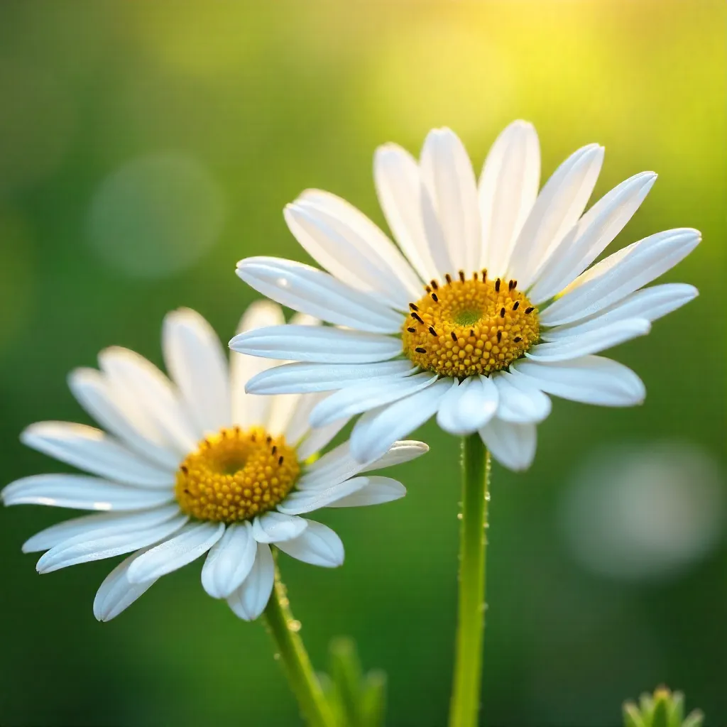 Close-Up of Vibrant Spring Daisies