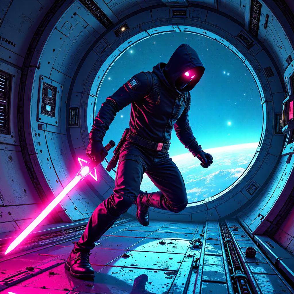 Ninja on a Neon Space Station: Comic Showdown