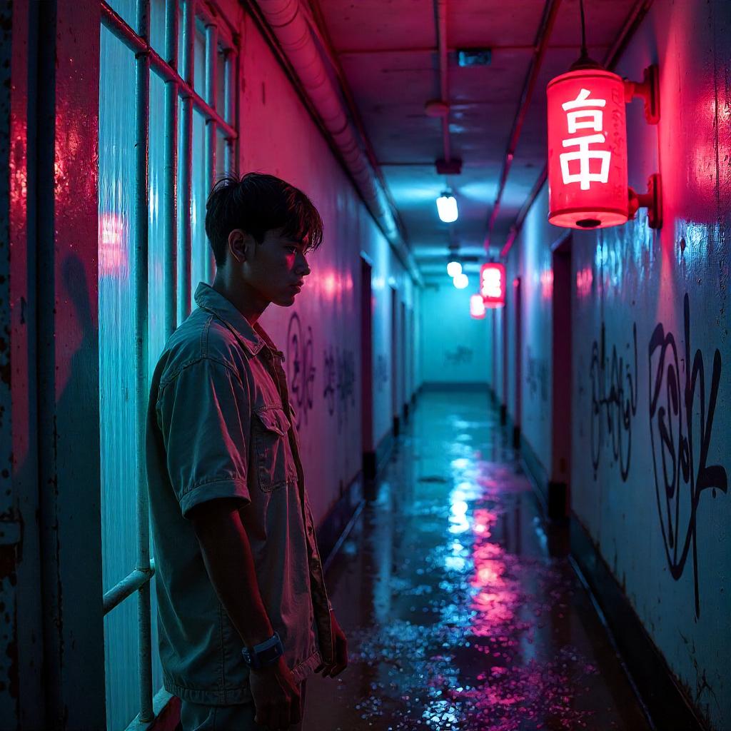 Neon Hope in a Cyberpunk Prison