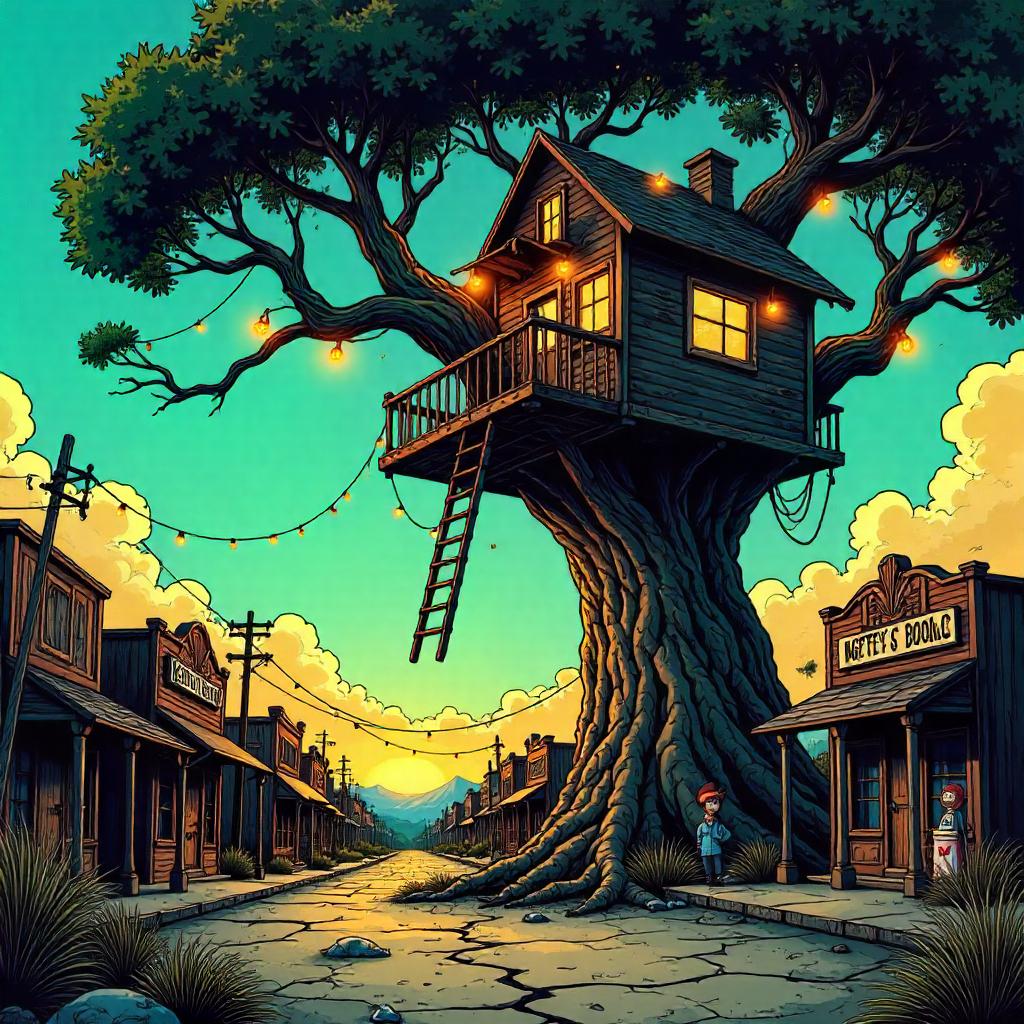 Treehouse Over a Ghost Town: Comic Book Epic