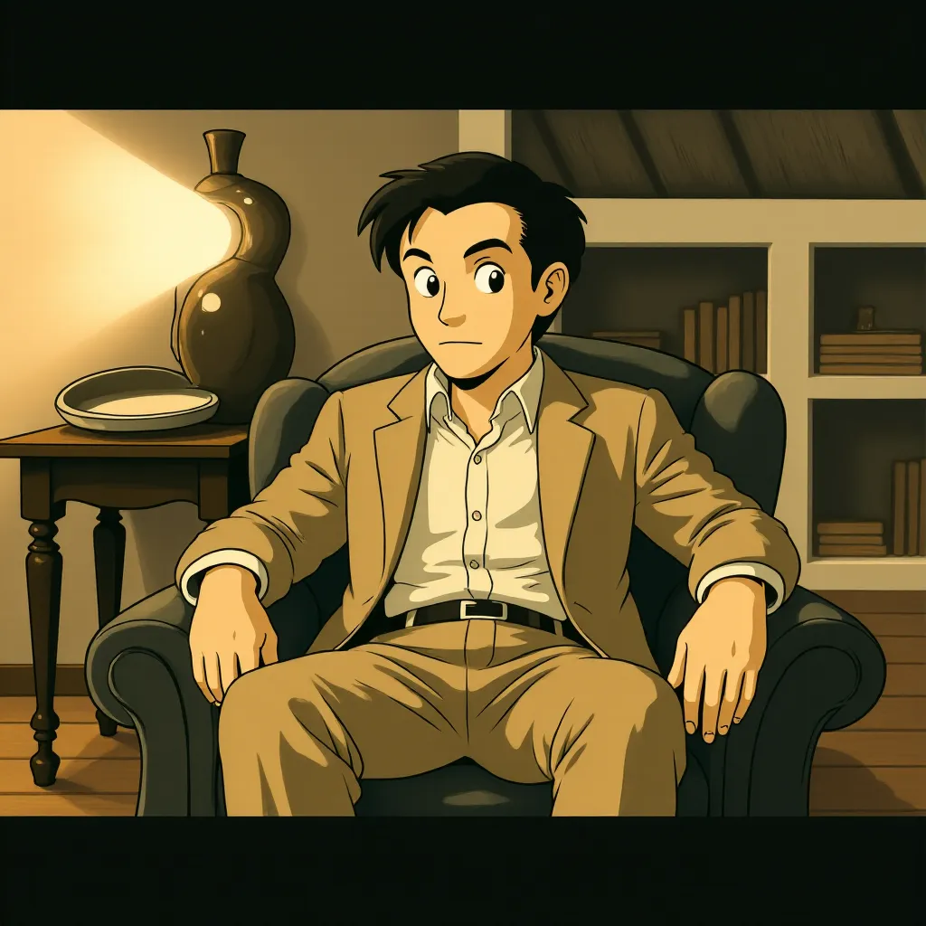Jean Dujardin in The Artist (2011) - Anime style