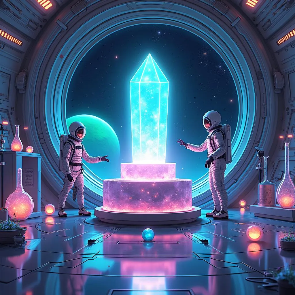 Philosopher's Stone on a Neon Space Station