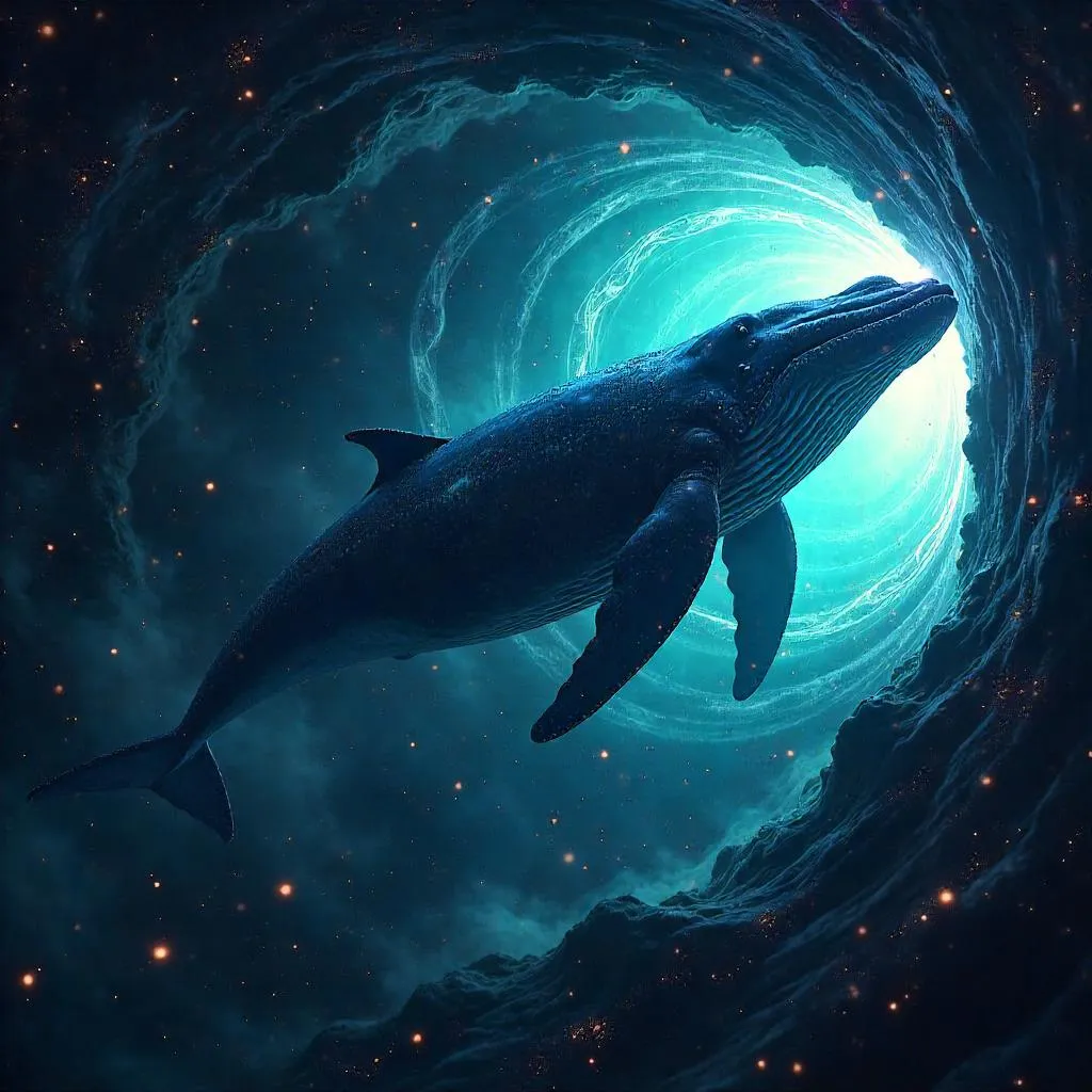 Whale in the Cosmic Black Hole
