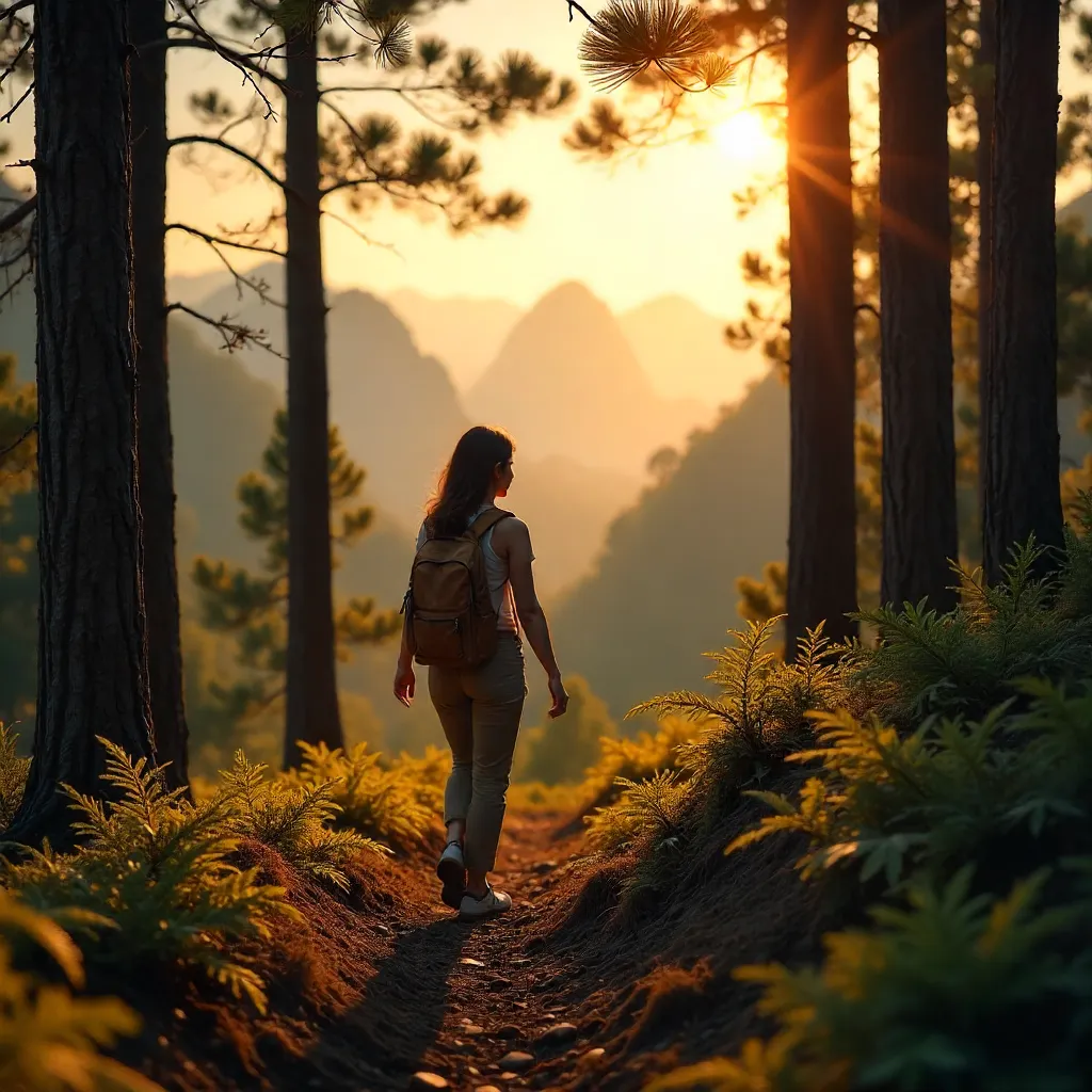 Golden Hour in Hà Giang Pine Forest