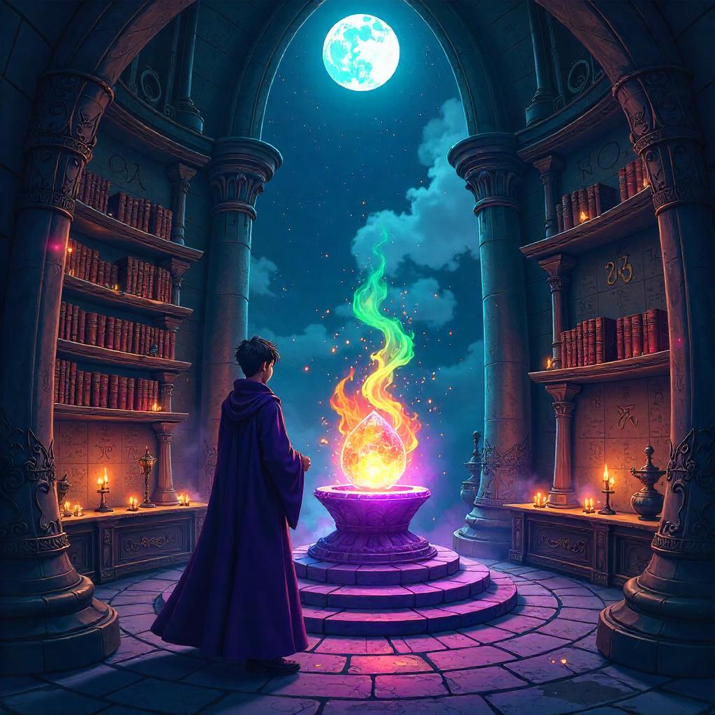 Infinity Stone in the Wizard's Tower - Anime Fantasy