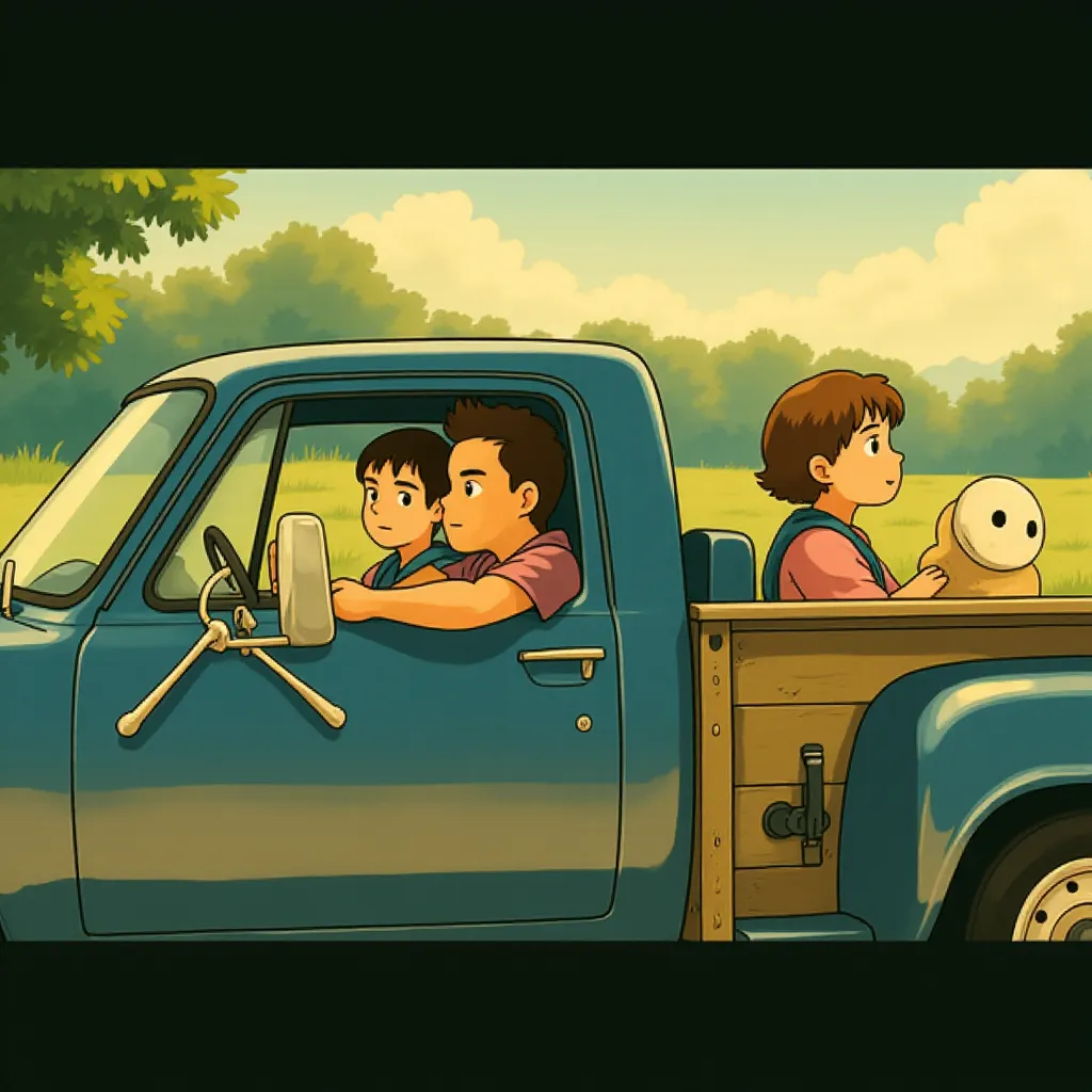 Robert Downey Jr., Jamie Foxx, and Zach Galifianakis in Due Date (2010) - Anime style