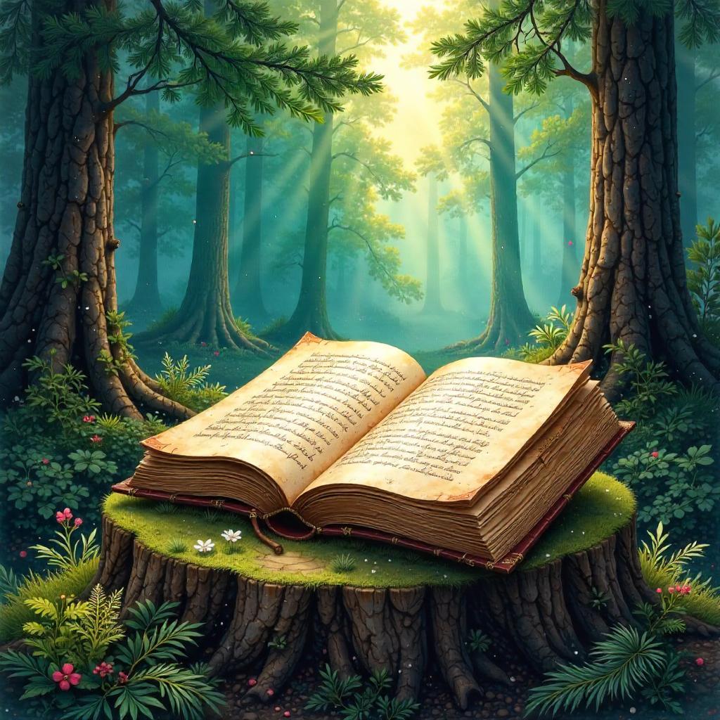 Whispering Pages in a Pine Forest