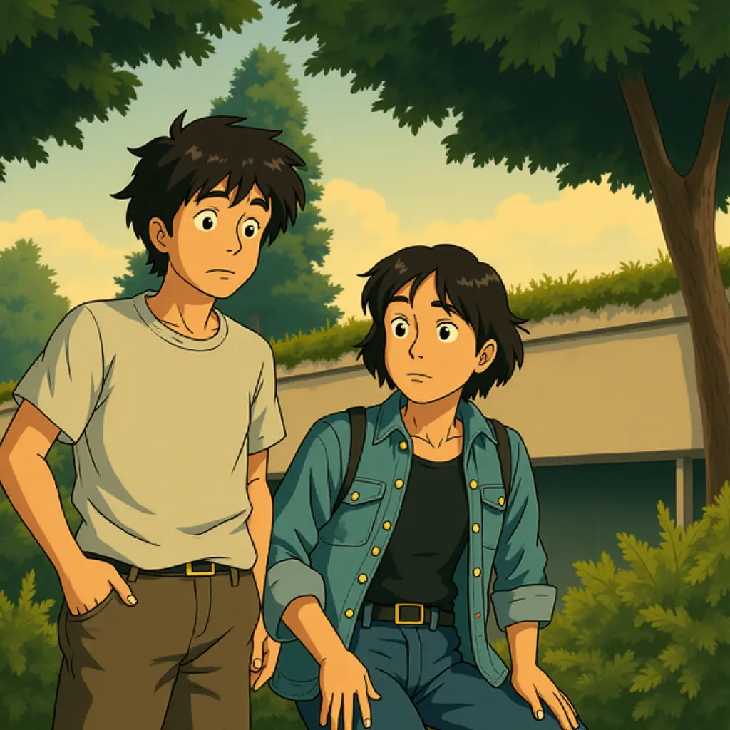 Megan Suri and Jack Quaid in Companion (2025) - Ghibli style